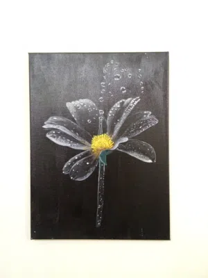 Black Orchid painting 40cm x 30cm Original