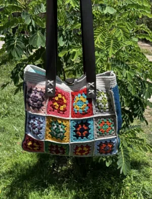 Handmade Knitted Shoulder Bag for Women
