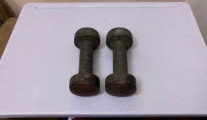 Listing Title: Used Dumbbells Pair – Good for Home Workouts