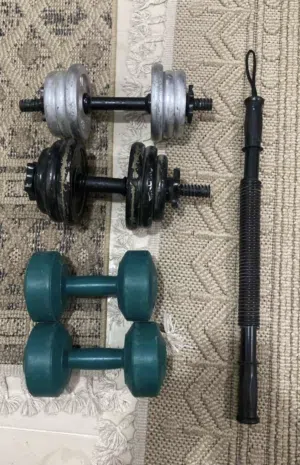 Dumbbels and Cardio set / اوزان و ادوات تدريب كارديو