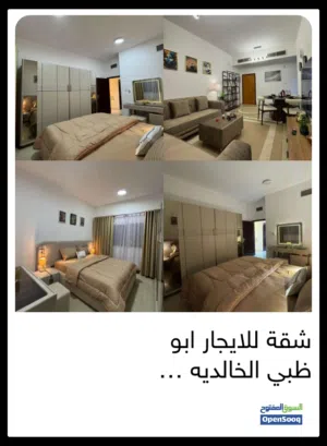 شقة للايجار ابو ظبي الخالديه غرفه وصاله ودرتين مياه مفروش اول ساكن من المالك مباشرة Furnished living