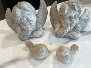 Vintage Handcrafted Monastery Candles – Set of 2 Angels & Set of 2 Birds