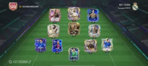 حساب فيفا موبيل اوفر 120فاضل تطويرتين و يبقا 121