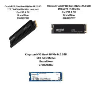 SSD Storage NVMe M.2 and External SSD سعات تخزين داخلية وهارديسك خارجي وميموري كارد