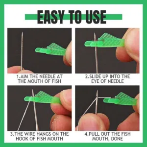 fish type needle threader sewing machine needle threader @ أداة ادخال الخيط بالابرة بسهولة