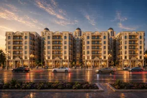 شقق سكنيه بمقدم 230 الف جمب الاكوا بارك ومجمع البنوك اسوان الجديده
