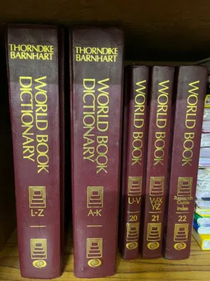 Complete Vintage World Book Encyclopedia Set (22 Vols) + Matching Dictionary (2 Vols)