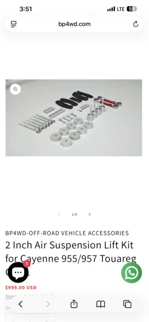 Cayenne lift kit كت ترفيع بورش كايين وطوارق
