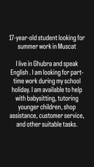 Job for my teen age