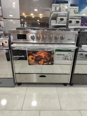 عرض نااار على فرن ناشونال سونيك 90 سم ستيل فل سيفتي كامل مع مروحه