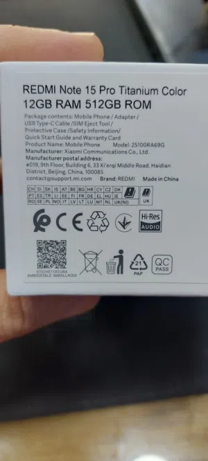 Redmi not 15 pro