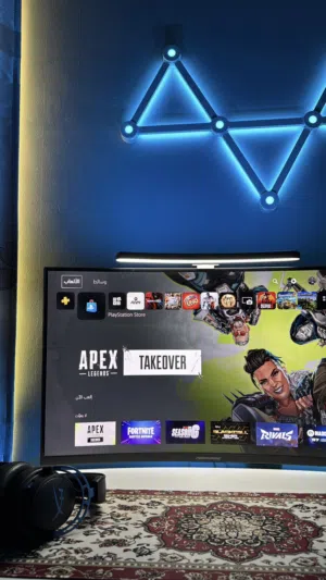 شاشة porodo gaming منحنية مع ستاند وإضاءة علوية 2K - 32”- 165Hz