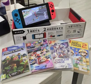 Nintendo switch with 2 games