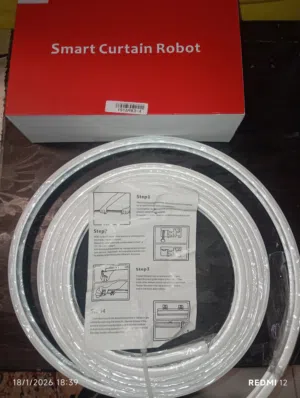 روبوت ستارة ذكي جديد بالكرتون كامل + ريموت + Alexa + سكة – 220 درهم Smart Curtain Robot NEW