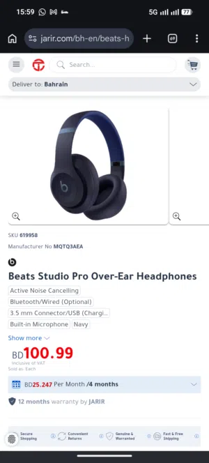 Beats Studio Pro 2 headphones