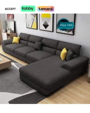 Sleek & Spacious get the best sofa– كنبة مودرن شكل حرف L مثالية للعائلة