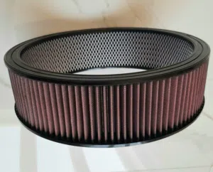 Genuine K&N 14" x 4" Round Air Filter for American V8's.