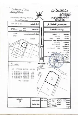 ارض 600م للبيع - النعمان كورنر للبيع