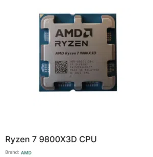 مطلوب معالج R7 9800x3d