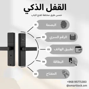 القفل الذكي للأبواب (البصمة)  smart lock( خدمة التركيب متوفرة بأيدي عمانية)