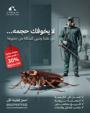 مكافحة الحشرات بطريقة آمنة وفعالة مع الضمان علي الخدمة