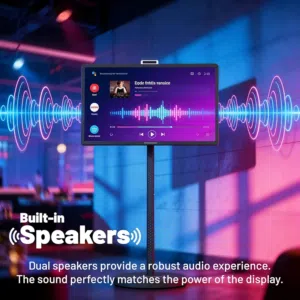 باورولوجي شاشة ذكية محمولة 32 انش، شاشة لاسلكية FHD 60Hz، واي فاي وبلوتوث، تلفزيون اندرويد محمول على