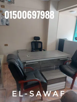 مكتب مدير خشب  mdfاسباني مستورد مكاتب مديرين مكاتب مودرن  manager  office اثاث مكتبي