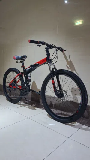 Foldable Sports Mountain Bike 26”  21-Speed  Dual Suspension  Disc Brakes  Free Helmet