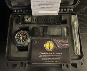 MTM Special Ops Black Warrior Titanium Watch with case Military watch 45mm