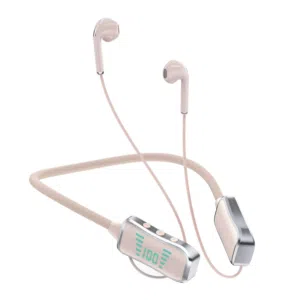 KL50 Bluetooth Neckband Earphones – 48H Playtime, LED Display, TF Card Slot, Multi-Functional Button