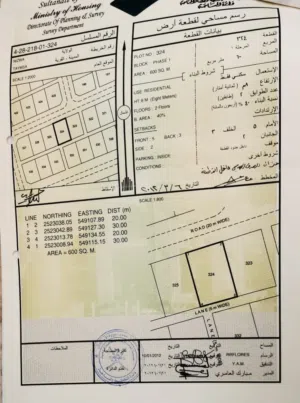 أرض سكنية 600 متر مربع للبيع في ولاية نزوى - طيمساء بالقرب من مدرسة طيمساء