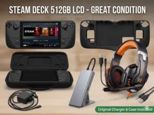 Steam deck 512 GB ستيم ديك حالة ممتازة