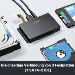 محول الهاردات الشامل من UGREEN (من SATA/IDE إلى USB 3.0) توصيل مجاني