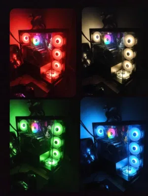 5فانات للبيع معه هب وريمونت معه علم اكو وحده تخربط بس يشتغل rgb  طبيعي