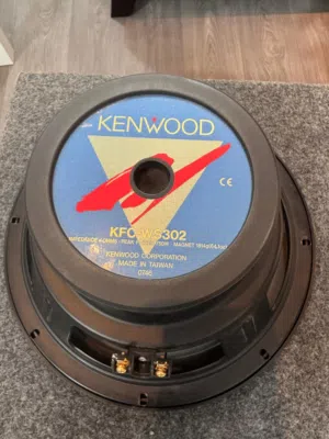 Kenwood 12" Subwoofer with Custom-Made Wooden Enclosure + Semtoni High/Low Converter