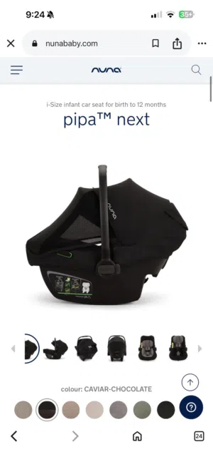 Nuna pipa next car seat + base