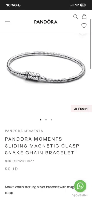 اسوارة باندورا فضة اصلية