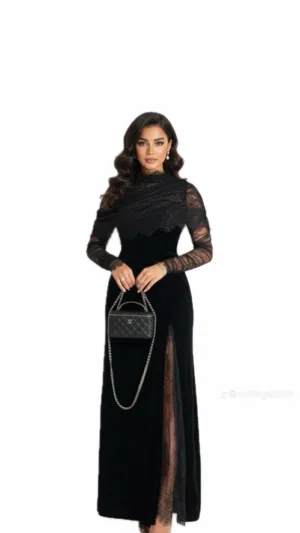 مخمل اسود داكن