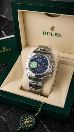Rolex Cosmograph Daytona Blue Dial Automatic Stainless Steel Watch – Full Set