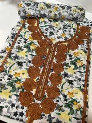 جلابيات مطرزه مع الشيلة الوان ونقوش مميزه بأقل سعر متوفرات