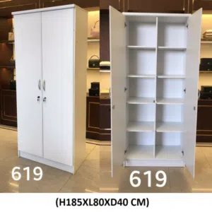 تصميم عصري بلون Travertine Warm الدافئ يتناسب مع الديكورات الراقية. مساحة تخزينية واسعة تشمل أربعة أ