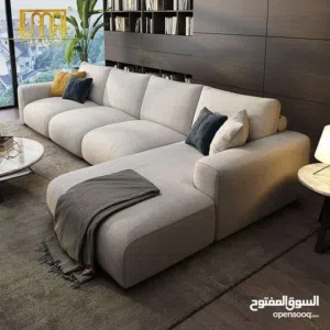 طقم كنب جديد على شكل حرف L تصميم عصري