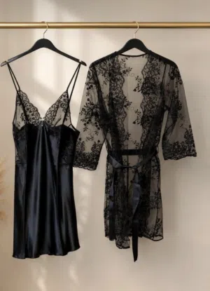 Luxury Satin & Lace Lingerie Set - Elegant Nightwear