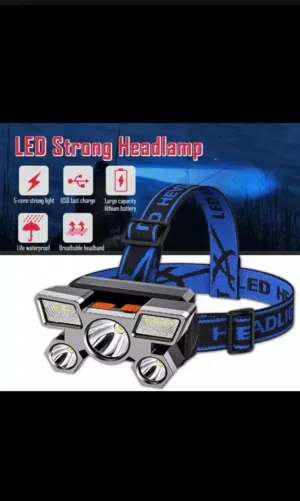كشاف رأس (Headlamp) مزود بـ 5 مصابيح LE