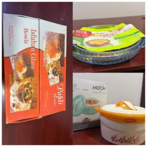 Microwave proof Borosilicate Glass & Milton casserole