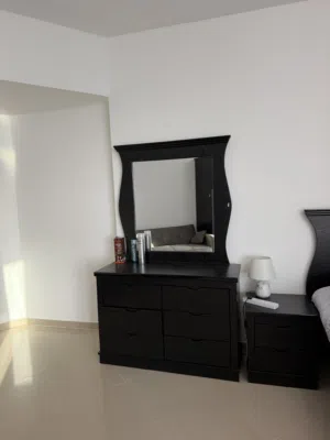 King size bedroom full set black & gray