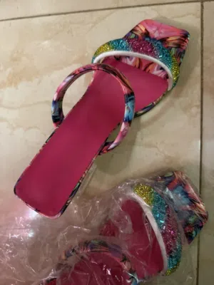 Multicolor rhinestone heels - size EUR41