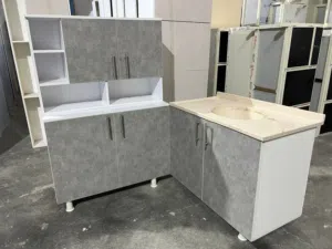 كاونترات mdf متر 3 قطع ارضي وملحق وسنك