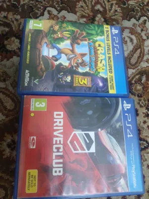 للبيع سيديات سيديات drive club بسعر 2 دينار وسيدي crash 3 اجزاء بسعر 6ونص دينار