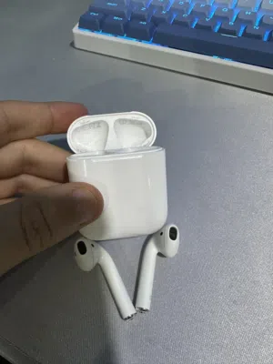 سماعات أبل إيربودز الجيل الثاني أصلية (Apple AirPods Gen 2) مع كفر حماية